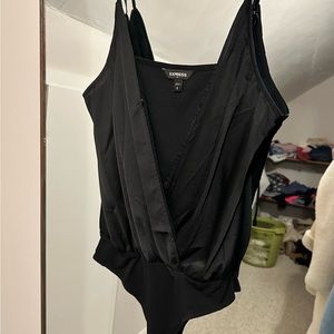 Express Black Bodysuit Silk Cami